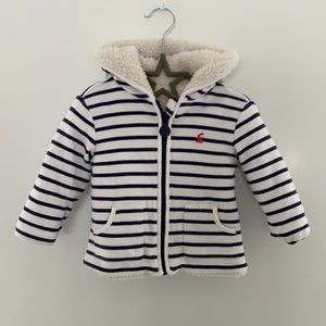 Joules Reversible Cuddle Zip Coat 0-24m